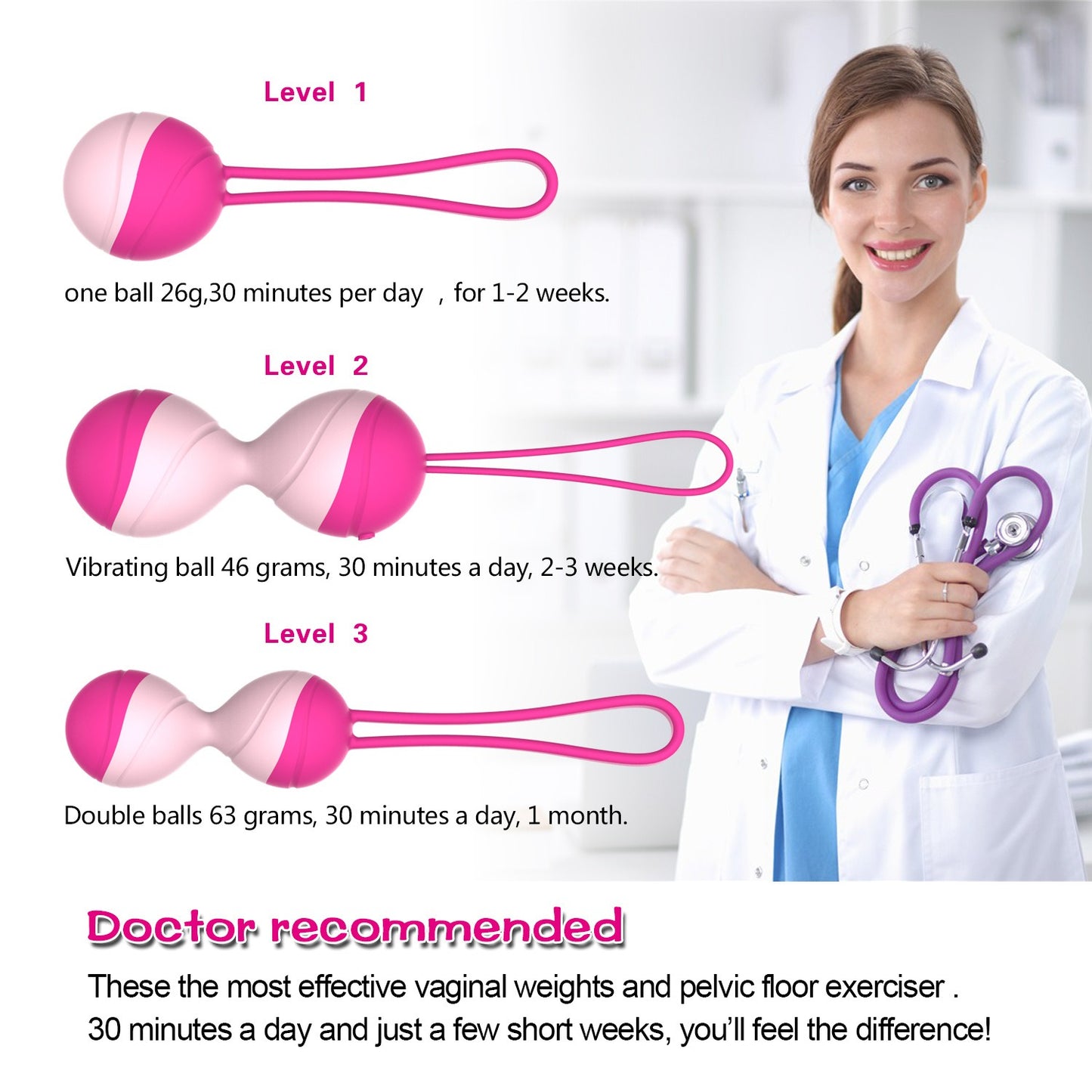 Y.LOVE 2-in-1 Kegel Ball Exercise & Massage Function for postpartum recovery