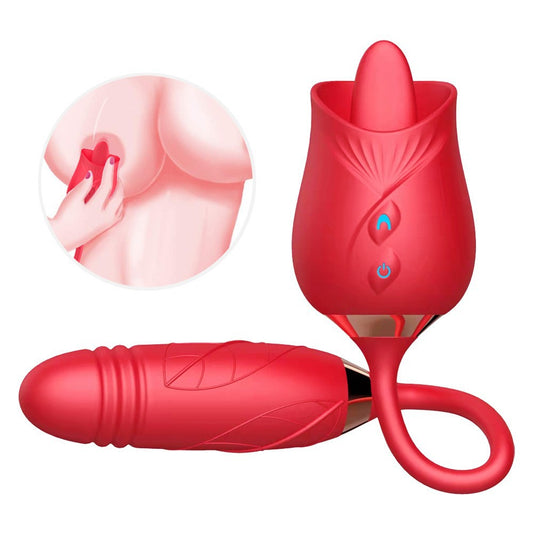 Orena Rose 3rd Generation Double-Headed Sucking Vibrating Egg, featuring body-safe silicone and customizable suction and vibration modes for maximum pleasure.