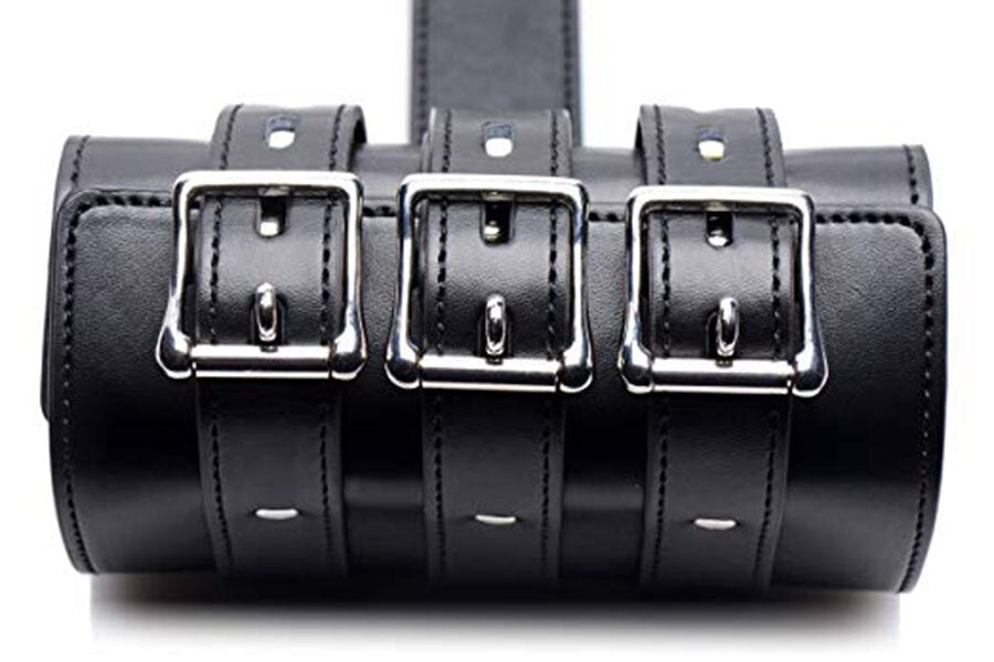 Leather BDSM Armbinder Restraint for Dominance and Submission Play