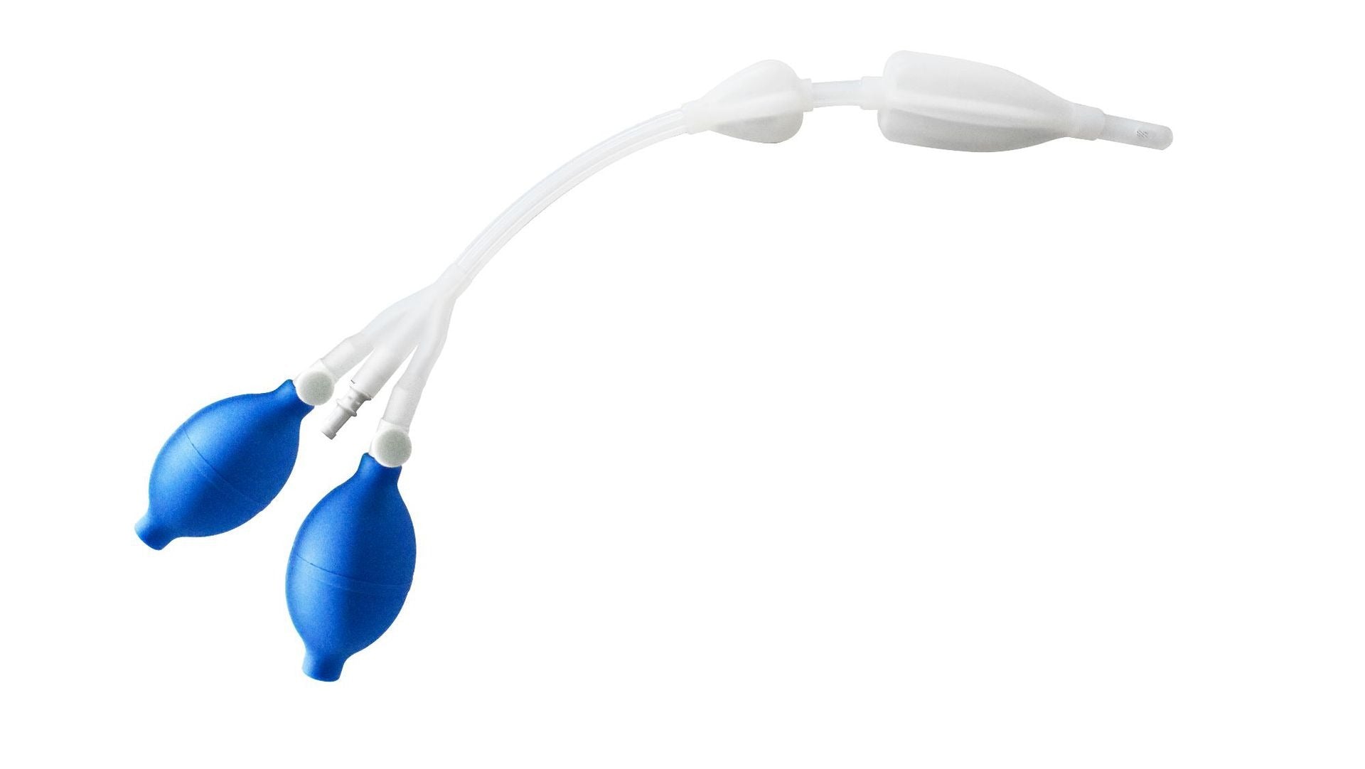 Enema Bulb Silicone Douche with Dual Side Openings and Inflatable Double Bulb