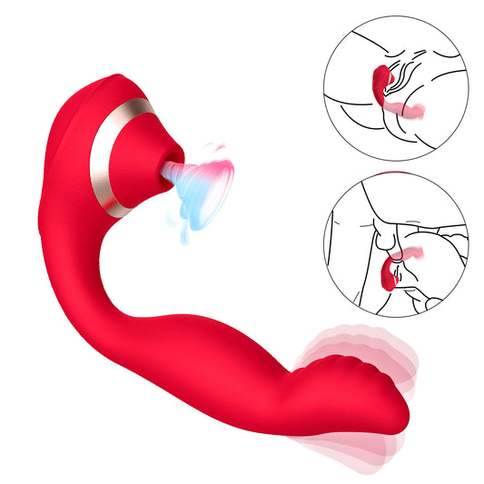 Cupid Magic Finger Sucking Vibrator with 7-frequency vibration settings, suction stimulation, and ergonomic design for intense clitoral pleasure.