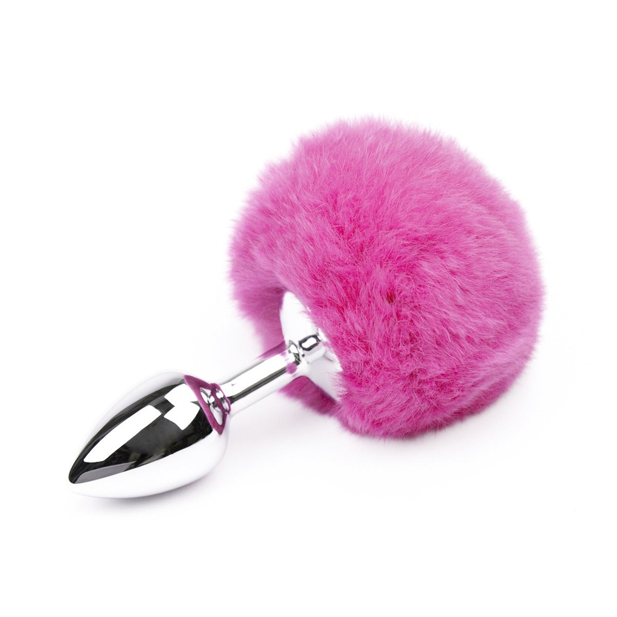 Faux rabbit tail anal plug for men and women, perfect for BDSM play