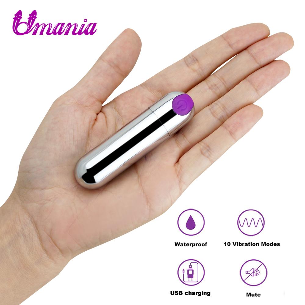 Powerful Mini Bullet Vibrator for Beginners - Waterproof, 10 Speeds, Clitoral Stimulation