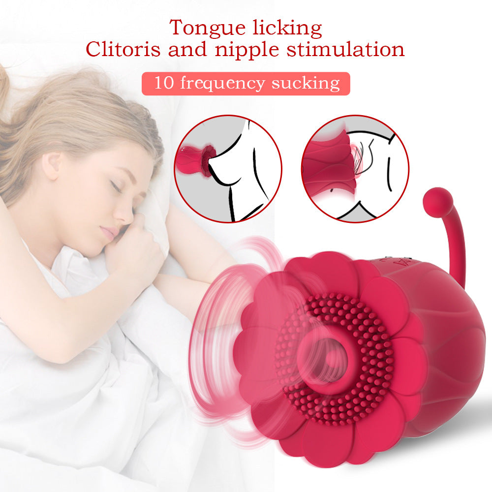 Female Sunflower Sucker Masturbation Pulse Sucking Vibrator with magnetic suction