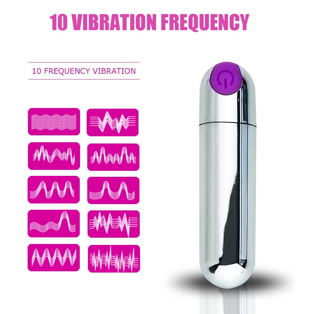 Powerful Mini Bullet Vibrator for Beginners - Waterproof, 10 Speeds, Clitoral Stimulation