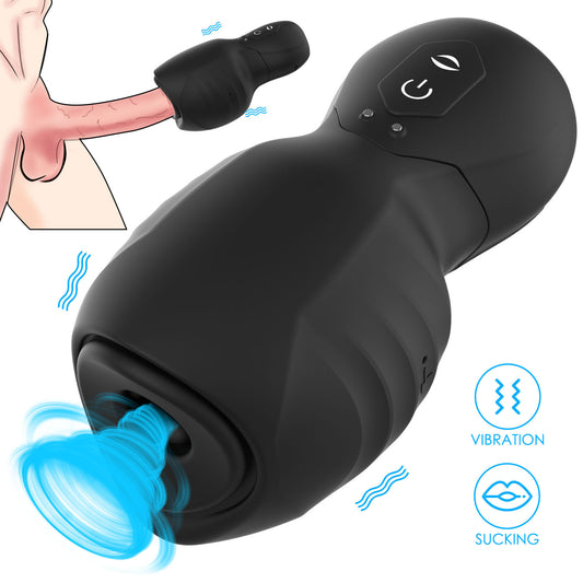 Men's masturbation aircraft cup with multi-frequency sucking and vibration modes for enhanced pleasure