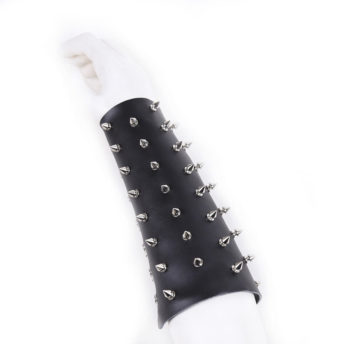 Arm Strap Nail Bondage Armor for BDSM restraint play, featuring adjustable straps and striking nail armor for dominance and submission roleplay.